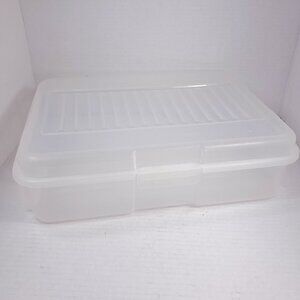 Vintage Rubbermaid Organizer Keepers Snap Case 2282 51C clear plastic hinged